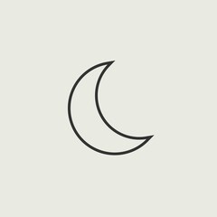 Naklejka na ściany i meble Moon vector icon illustration sign
