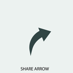 Share_arrow vector icon illustration sign