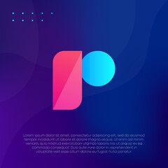 Colorful Lowercase Letter R Logo Design Template