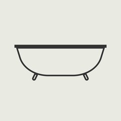 bathtub vector icon  illustration sign 
