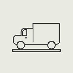 Delivery_truck vector icon illustration sign