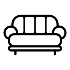 Sofa Flat Icon Isolated On White Background