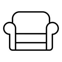 Chair Flat Icon Isolated On White Background