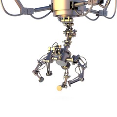 Greifarm h&auml;ngt von oben