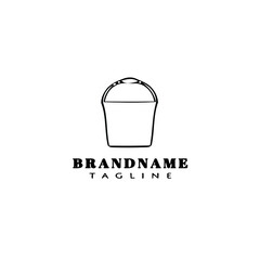 bucket logo icon template vector illustration