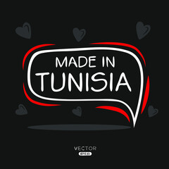 Made in Tunisia, vector illustration.