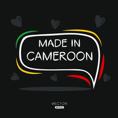 Made in Cameroon, vector illustration.