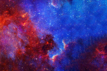 Bright beautiful space nebula. Elements of this image furnished by NASA