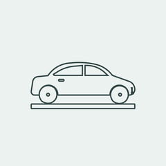 Fototapeta premium Car vector icon illustration sign