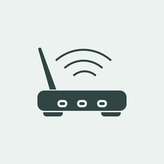 Internet router vector icon illustration sign Print