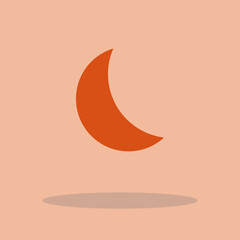 Moon vector icon illustration sign