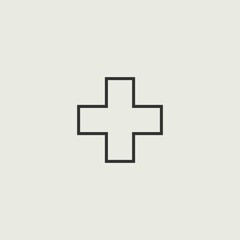 Obraz premium Plus sign vector icon illustration sign