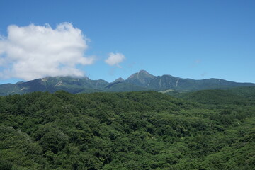 Naklejka premium 八ヶ岳が満喫できる、開放感たっぷりの風景