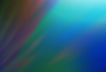 Dark Blue, Green vector blurred shine abstract background.