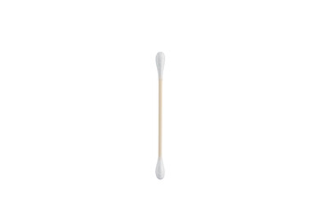 Cotton swabs isolated on white background.
Cotton Swab on Wood Stick.
