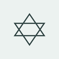 David’s triangle vector icon illustration sign