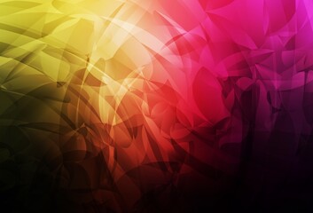 Fototapeta premium Dark Pink, Yellow vector background with abstract shapes.