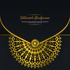beautiful mandala with gold color for design
