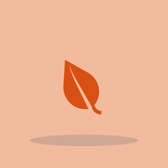 Leaf vector icon illustration sign