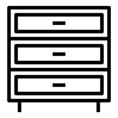 Cabinet Flat Icon Isolated On White Background