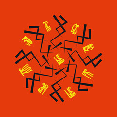 Magic runes  Mystical geometry sign  Alchemy mystical symbol