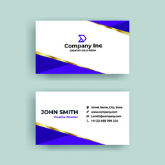 Naklejka premium Purple Golden Business Card