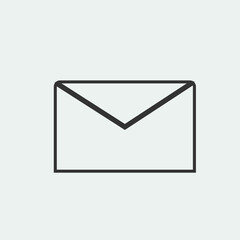 Closed envelope vector icon illustration sign