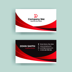 Red Elegant Business Card