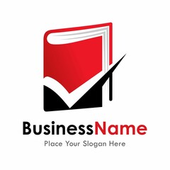 Check book logo vector design. Suitable for business, web, internet, office, education and art