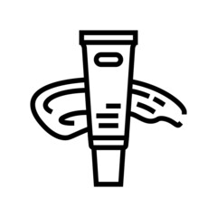 natural skin moisturizing line icon vector. natural skin moisturizing sign. isolated contour symbol black illustration