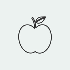 Apple vector icon illustration sign