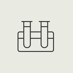 Test tubes vector icon illustration sign