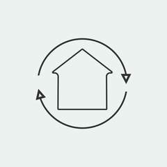 House vector icon illustration sign