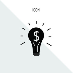 Fototapeta na wymiar dollar bulb vector icon illustration sign