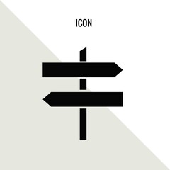 Sign post vector icon illustration sign