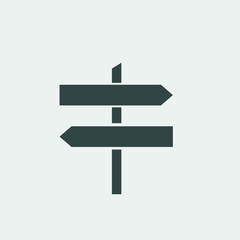 Sign post vector icon illustration sign