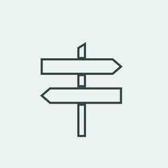 Sign post vector icon illustration sign