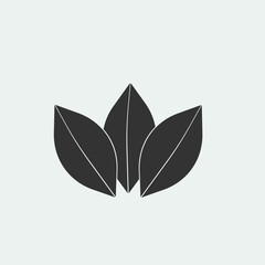 Fototapeta na wymiar Tea leaves vector icon illustration sign