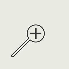 Magnifier vector icon illustration sign