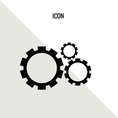 Gear_settings vector icon illustration sign
