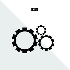 Gear_settings vector icon illustration sign