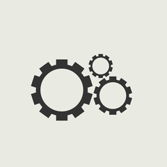 Gear_settings vector icon illustration sign