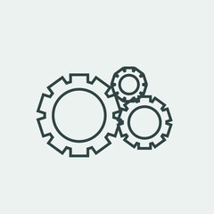 Gear_settings vector icon illustration sign