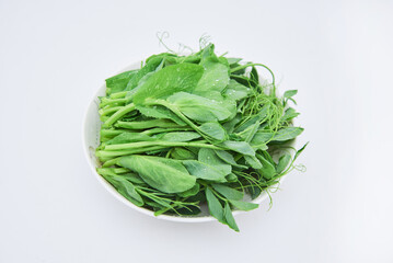 Dutch bean sprout vegetables on a white background