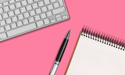 The 2022 desk calendar with pencil on office desk background.