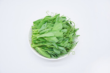 Dutch bean sprout vegetables on a white background