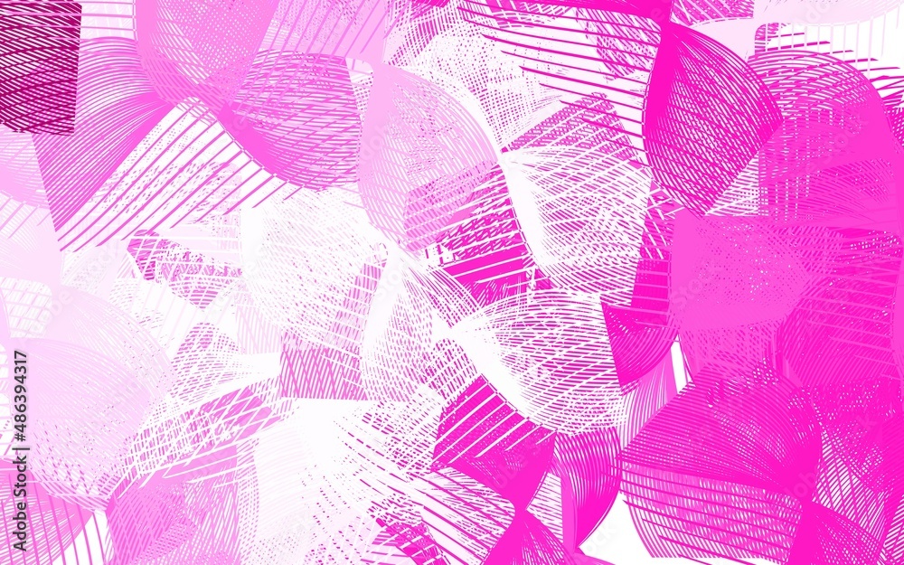Poster light pink vector pattern with random forms.