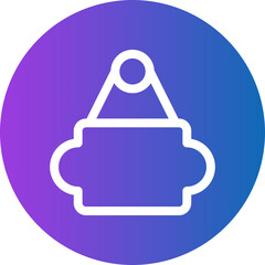 signboard gradient icon