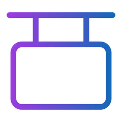 signboard gradient icon