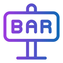 signboard gradient icon